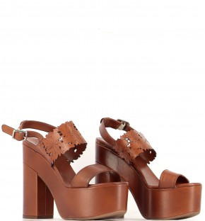 Chaussures Sandales TWINSET MARRON